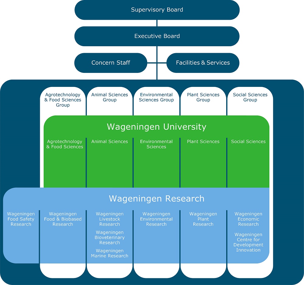 Organisation Chart Of Wageningen University And Research Wur 